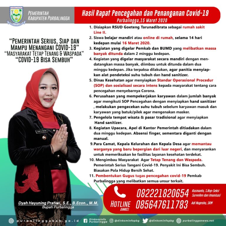 Hasil Rapat Pencegahan dan Penanganan Covid-19